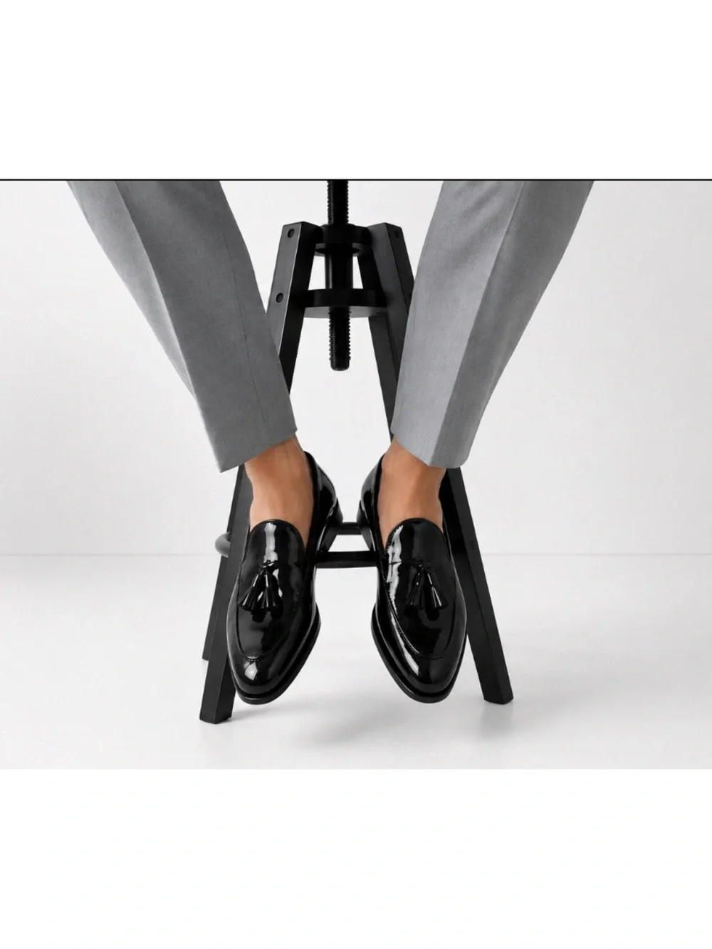 Del Toro Classic Black Patent Leather Tassel Loafers~like New ~ Size 10M